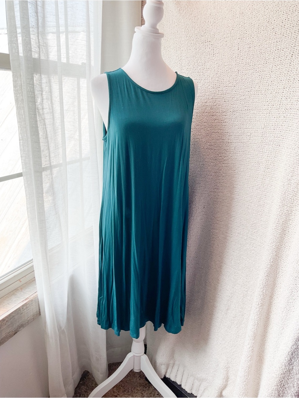 Old Navy Teal Sleeveless Midi Dress